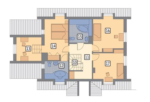 Rzut poddasza POW. 90,4 m²